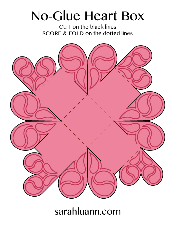Printable Template And Video Instructions For Assembling A Valentines